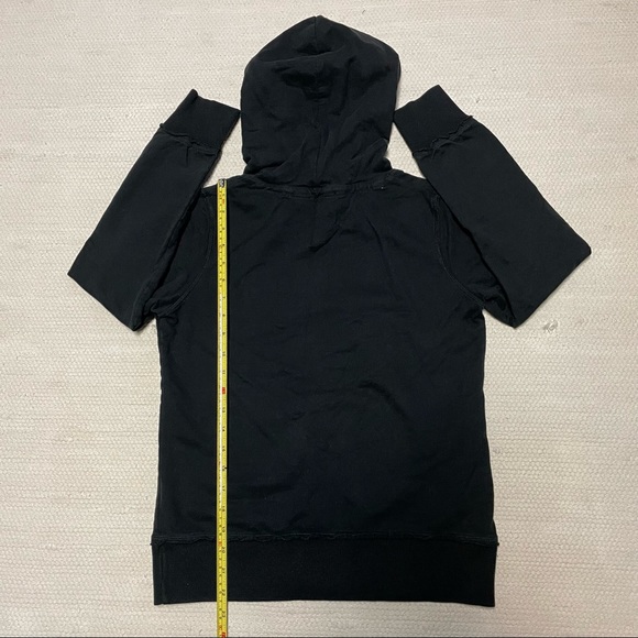 Bossini Cotton Black Drawstring Hoodie Sweatshirt with Embroidery Size M - Picture 5 of 5